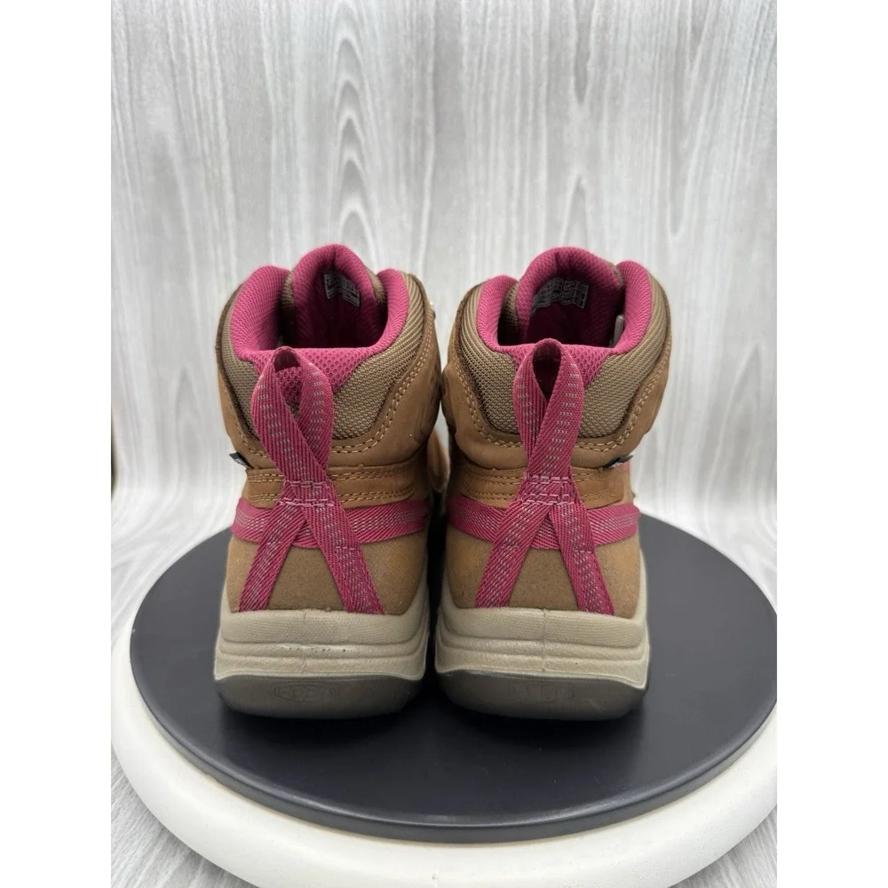 KEEN Targhee IV Mid Womens Size 10 Bison Brown Pink Waterproof Hiking Boots NEW
